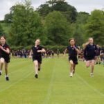 students running a race